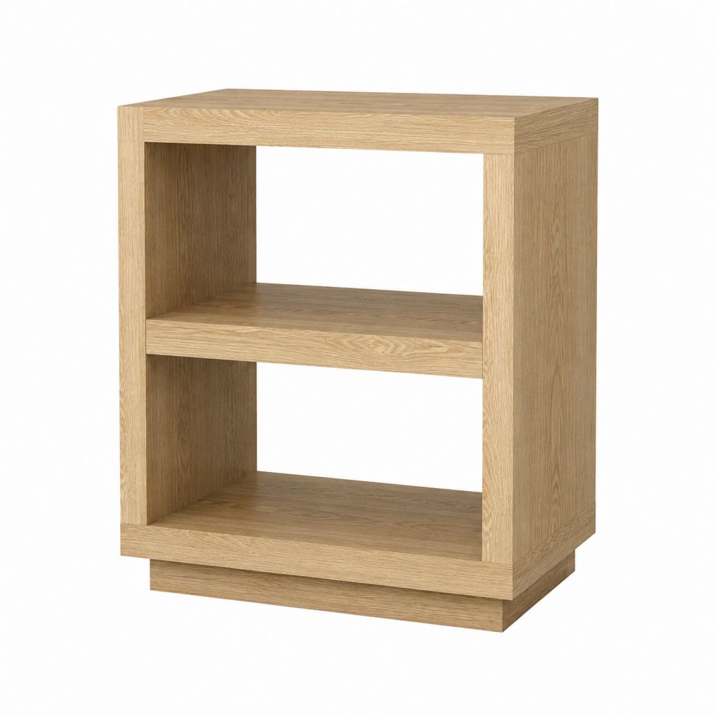 Bücherregal Eiche hell Spanplatte rechteckig 60 x 35 x 80 cm mit 2 offenen Fächern