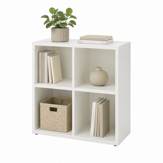 Würfelregal Bücherregal Weiß Spanplatte quadratisch 60 x 60 x 30 cm