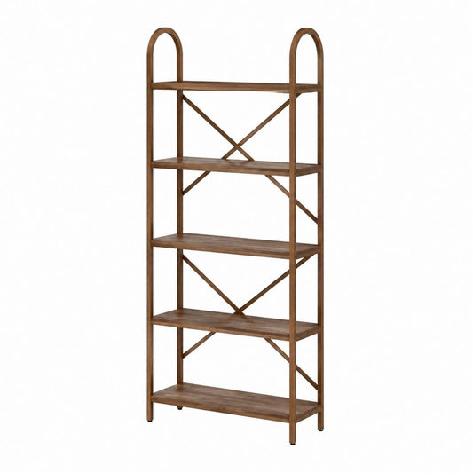 Bücherregal 5 Ebenen Braun Bambus Rechteckig 60 x 30 x 170 cm