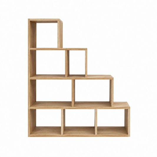 Bücherregal Treppenregal Eichefarben MDF 90 x 30 x 120 cm