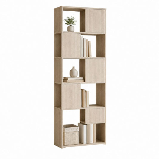Bücherregal Standregal Eiche hell Spanplatte 60 x 30 x 180 cm